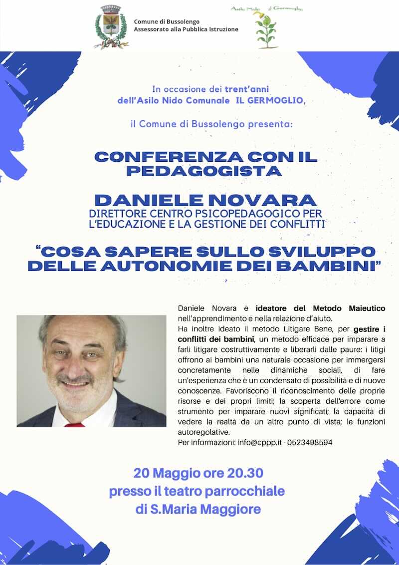 Daniele Novara a Bussolengo 20 maggio 2022