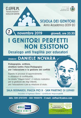Locandina Daniele Novara a San Martino di Lupari-7novembre 2019